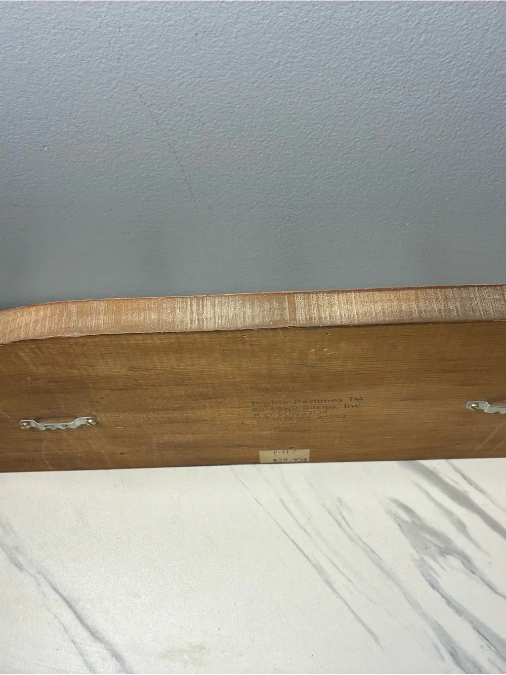 1982 Prairie Pastimes Folk Art Wooden 5 Peg Wall Coat Rack Heart Tulip Decor